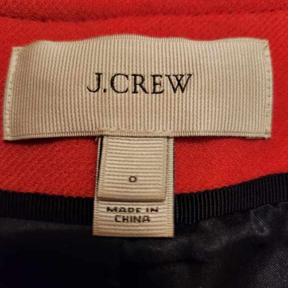J.Crew Lady Double Serge Berry Wool Jacket Size 0 - Picture 4 of 5